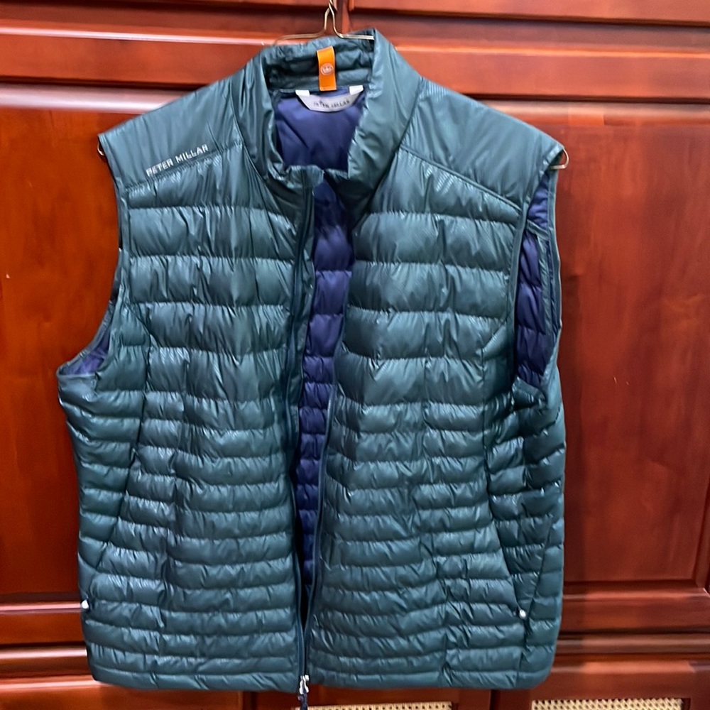 Peter millar puffy vest xxl green.  New with tags